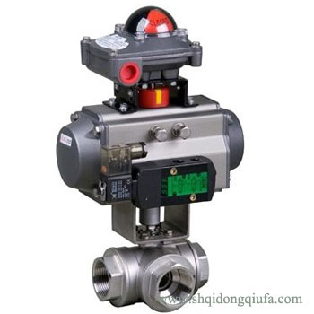 氣動三通內螺紋球閥